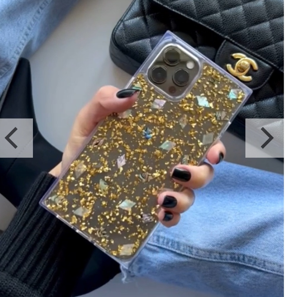 Flaunt gold leaf shell case iPhone 14 pro